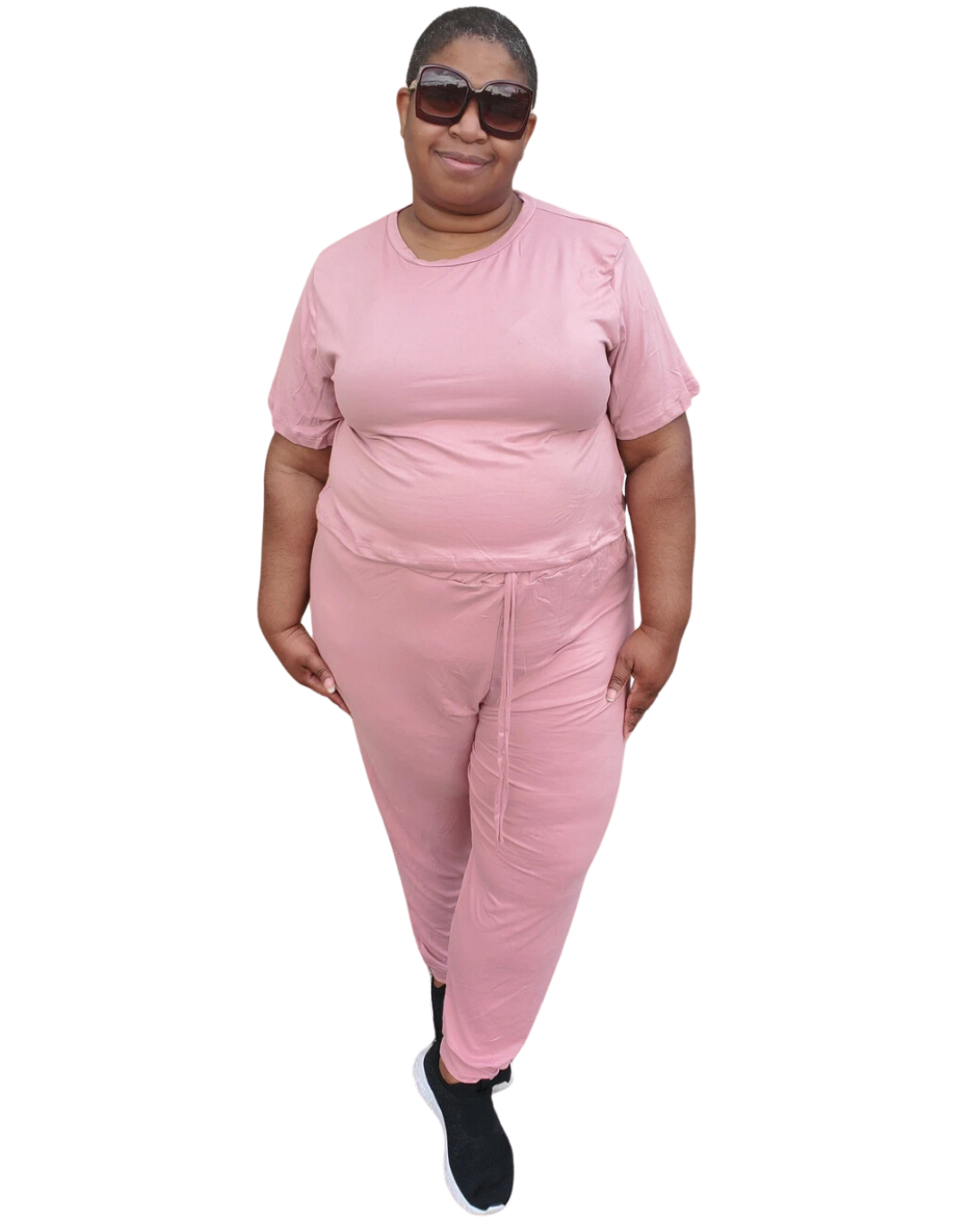 Plus size pink outlet sweatsuit