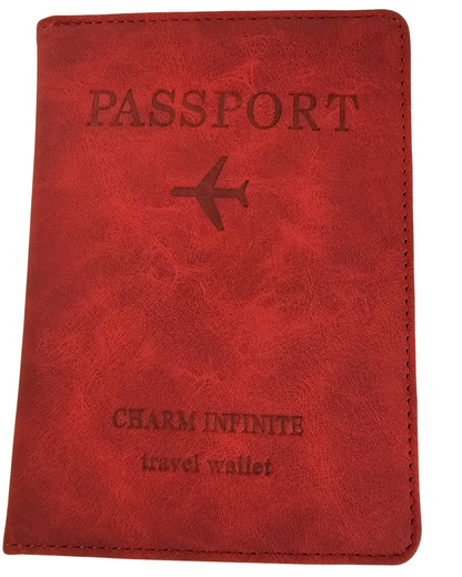 image of red passport RIFD wallet