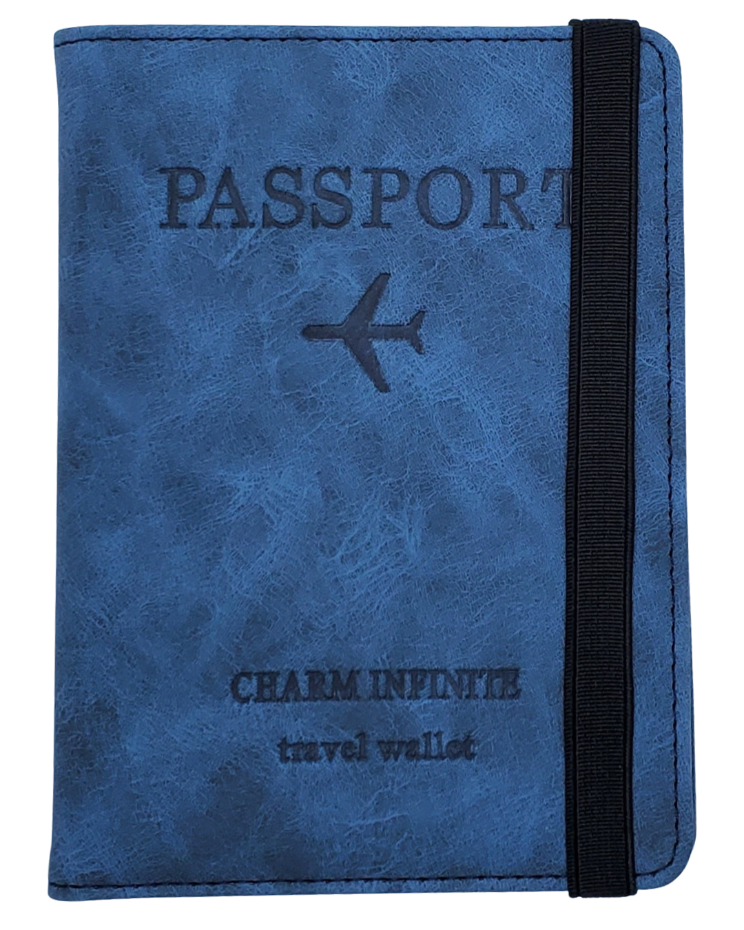 image of blue passport RIFD wallet